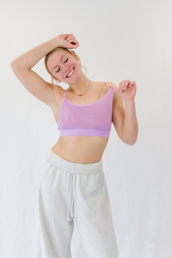 Frosted Lilac Mesh Bra