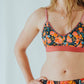 Peonies Print Bra