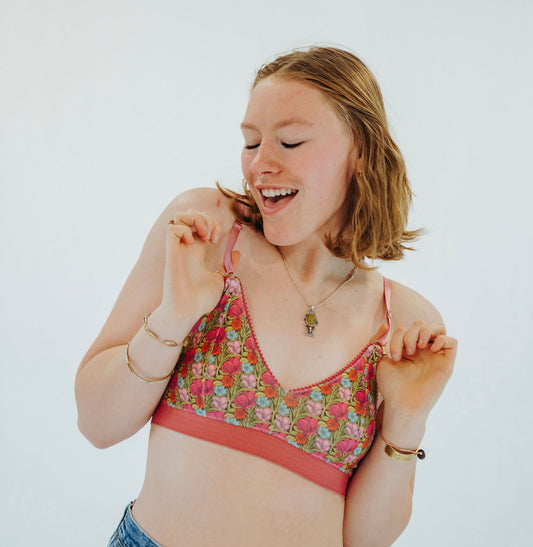 Blush Bloom Print Bra