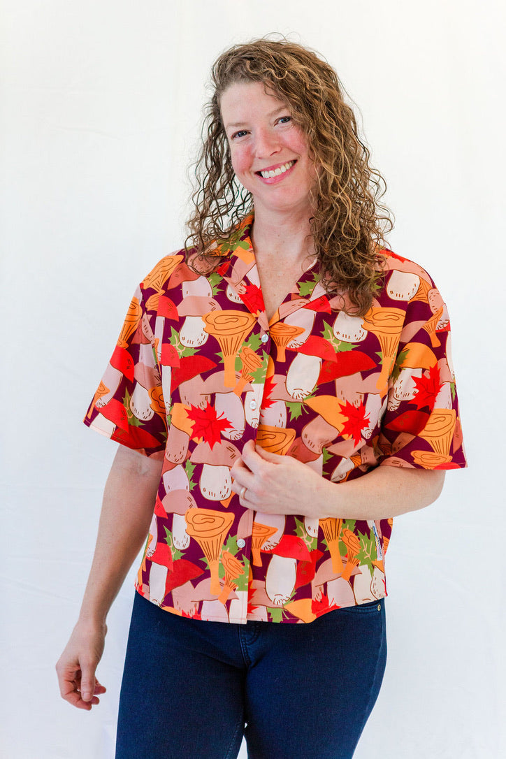 Funky Fungi Boxy Polo Shirt