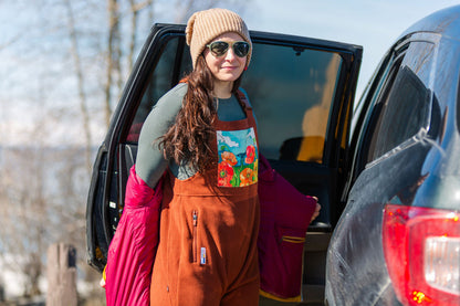 Poppies Fleece Overalls