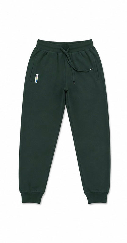 Dark Green Cotton Joggers