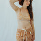 TAN SWIRL FLOW SHORTS