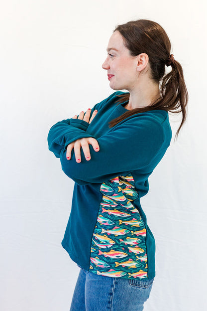 Wild Salmon Run Crewneck