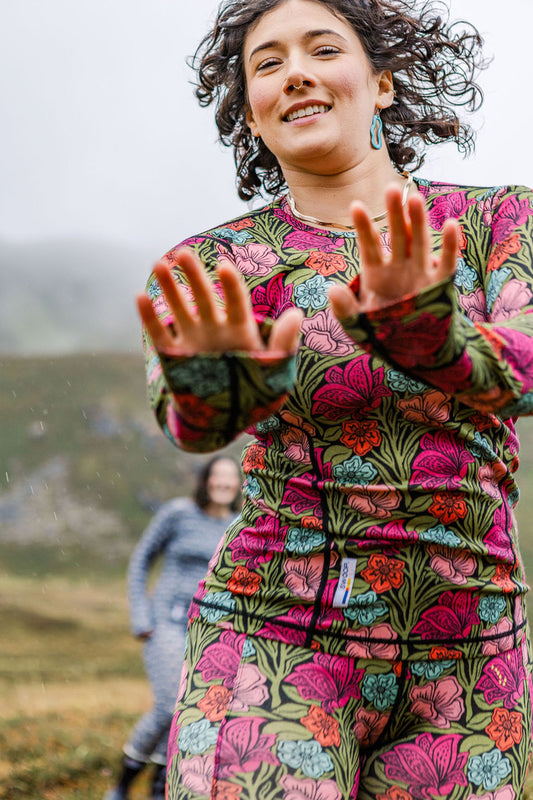 Floral Bloom Core Merino Wool Baselayer Top
