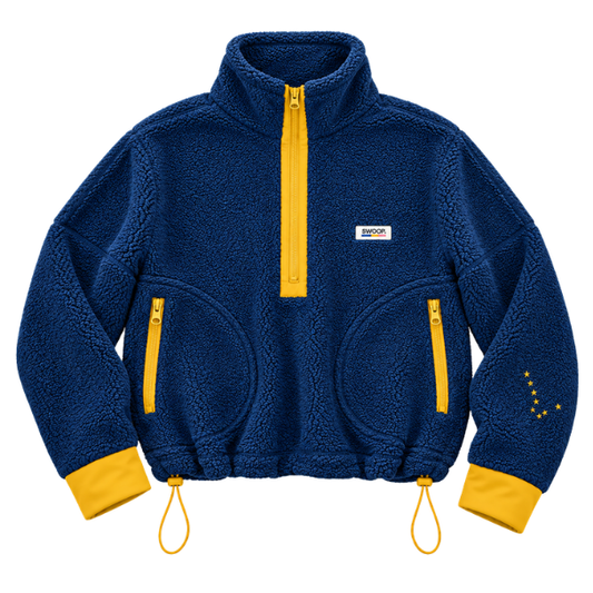 Blue Sherpa Fleece Quarter-Zip Pullover | PRE-ORDER