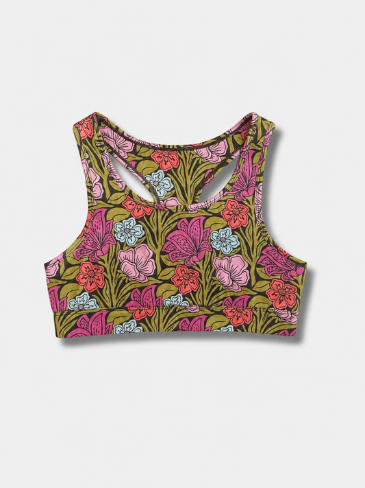 Floral Bloom Merino Core Wool Sports Bra | PRE-ORDER