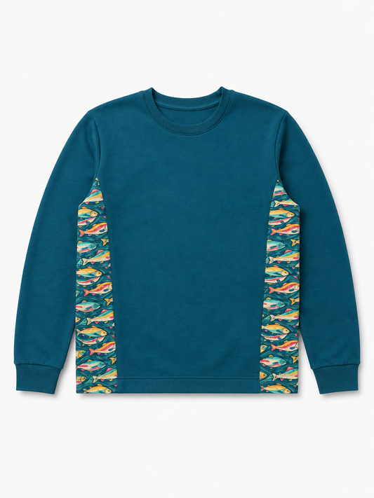 Wild Salmon Run Crewneck