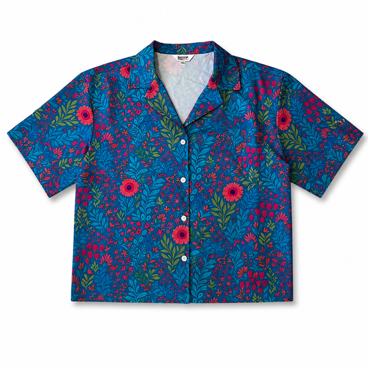 Wildflower Riot Boxy Polo Shirt