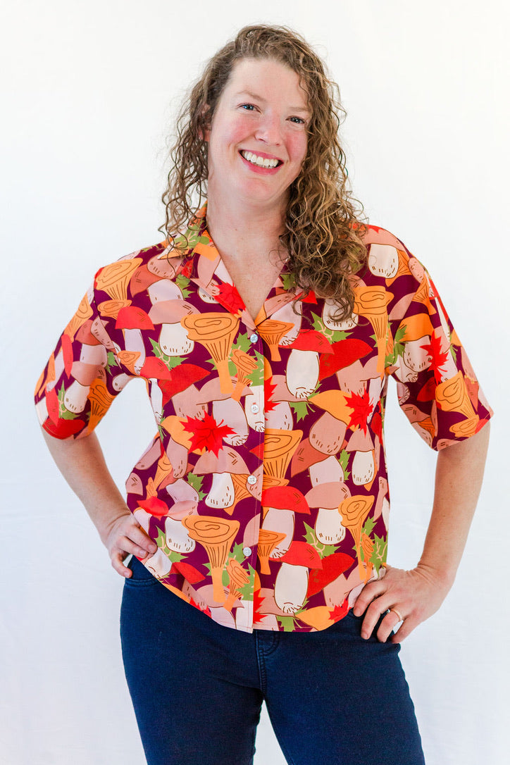 Funky Fungi Boxy Polo Shirt