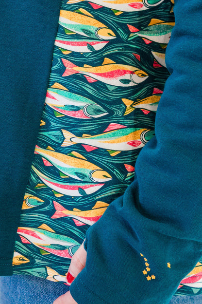 Wild Salmon Run Crewneck