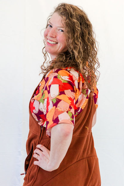 Poppies Fleece Overalls