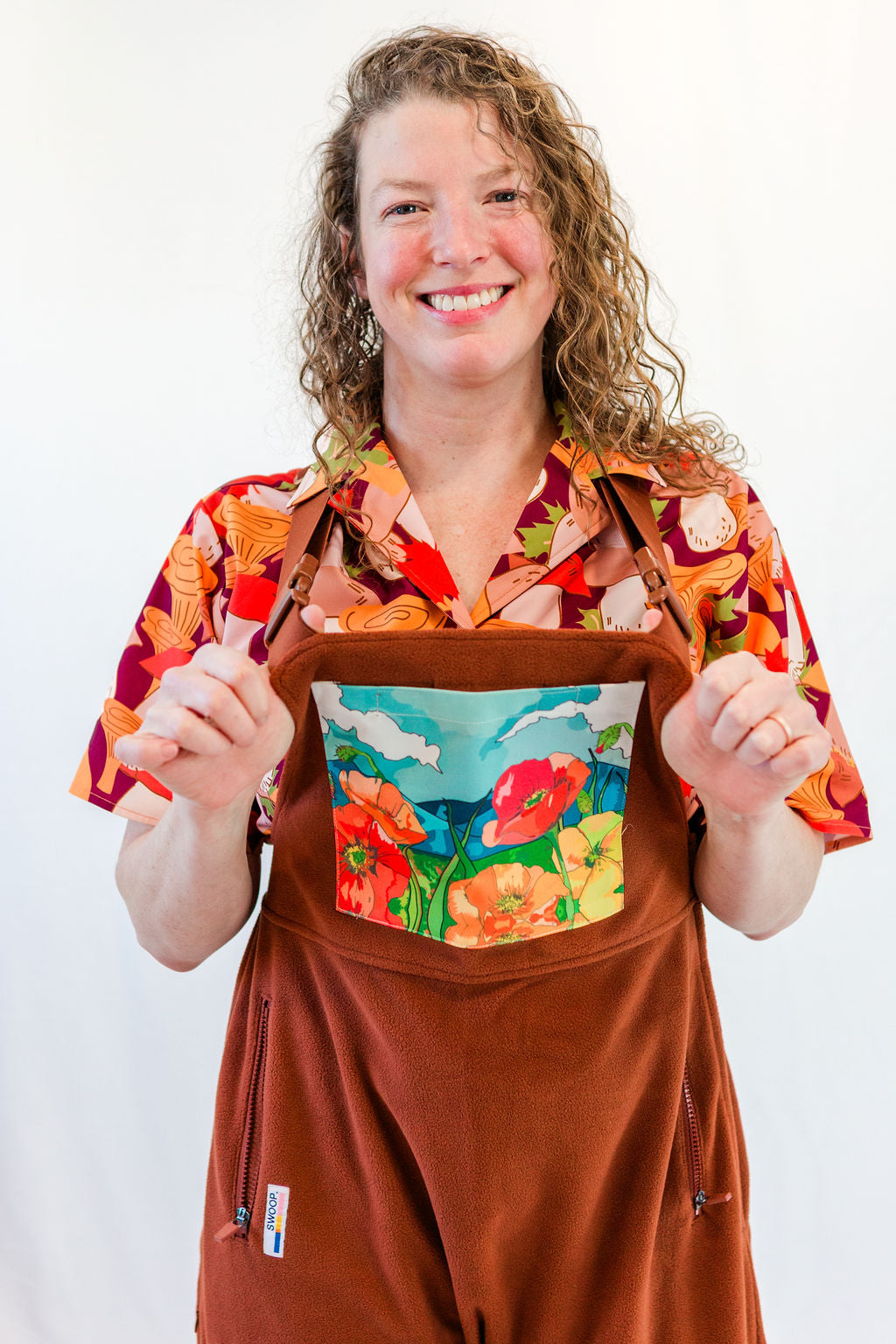 Poppies Fleece Overalls