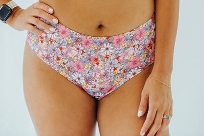 Pink Floral Print Underwear
