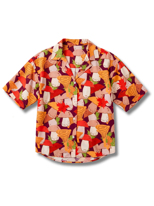 Funky Fungi Boxy Polo Shirt