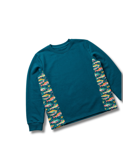 Wild Salmon Run Crewneck