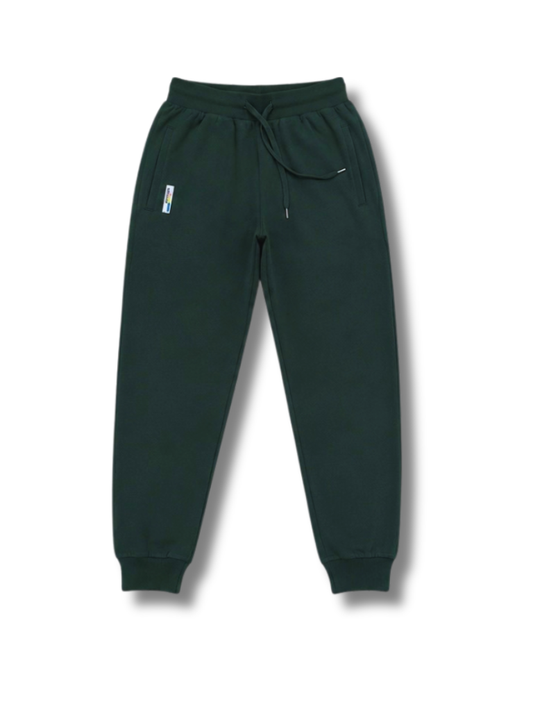 Dark Green Cotton Joggers